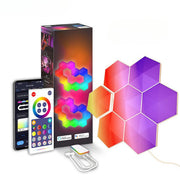 Hexagonel Oda Işığı Birleştirilebilir RGB-IC Telefon ve Kumanda Kontrollü