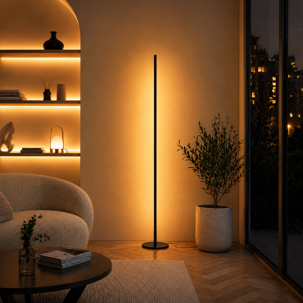 Nexus Renkli LED Lambader – RGB 16 Renk, 4 Mod, Uzaktan Kumandalı - 120 Cm