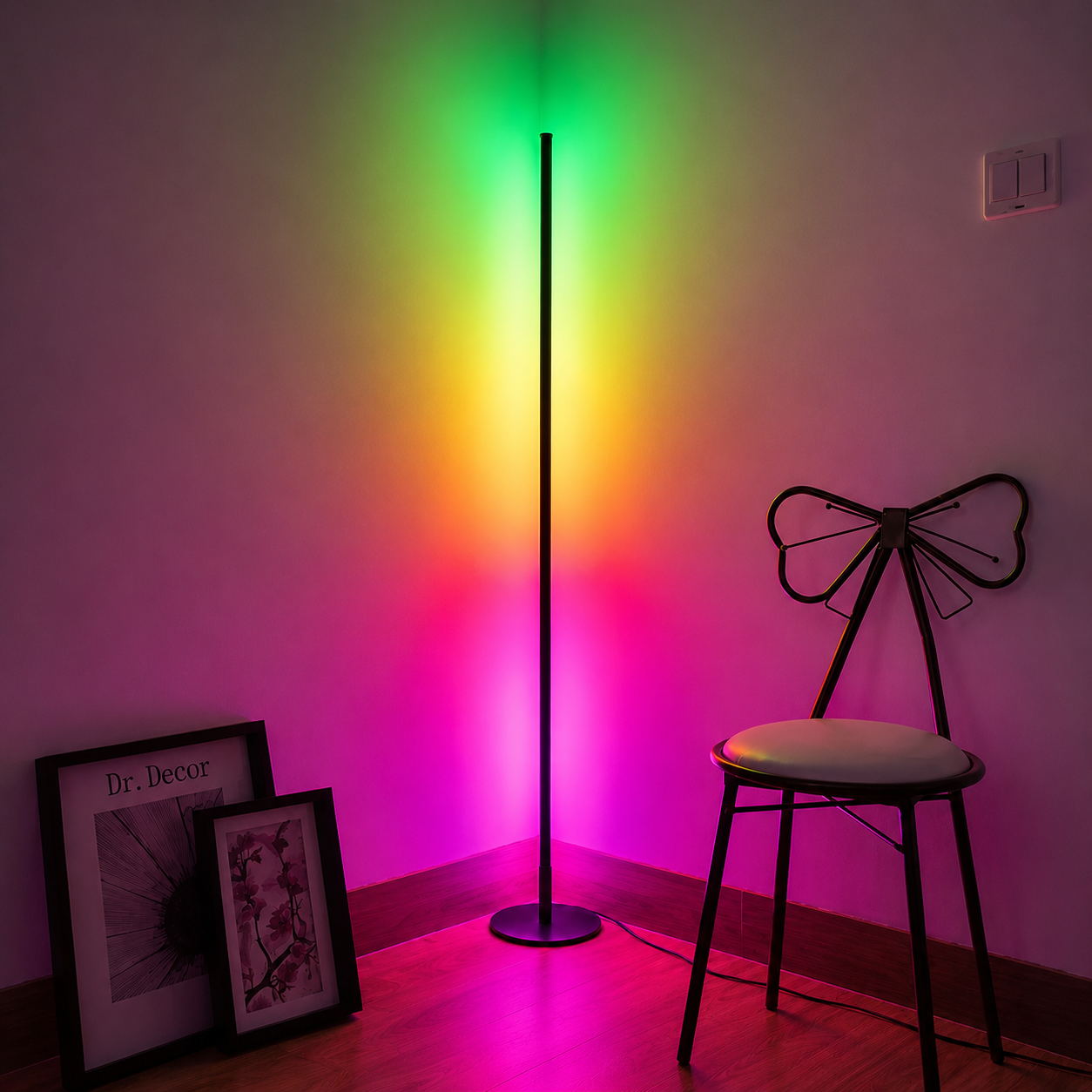 Glow Akıllı Lambader 148 Modlu, Sese Duyarlı, Telefon ve Kumandalı ARGB LED Lamba
