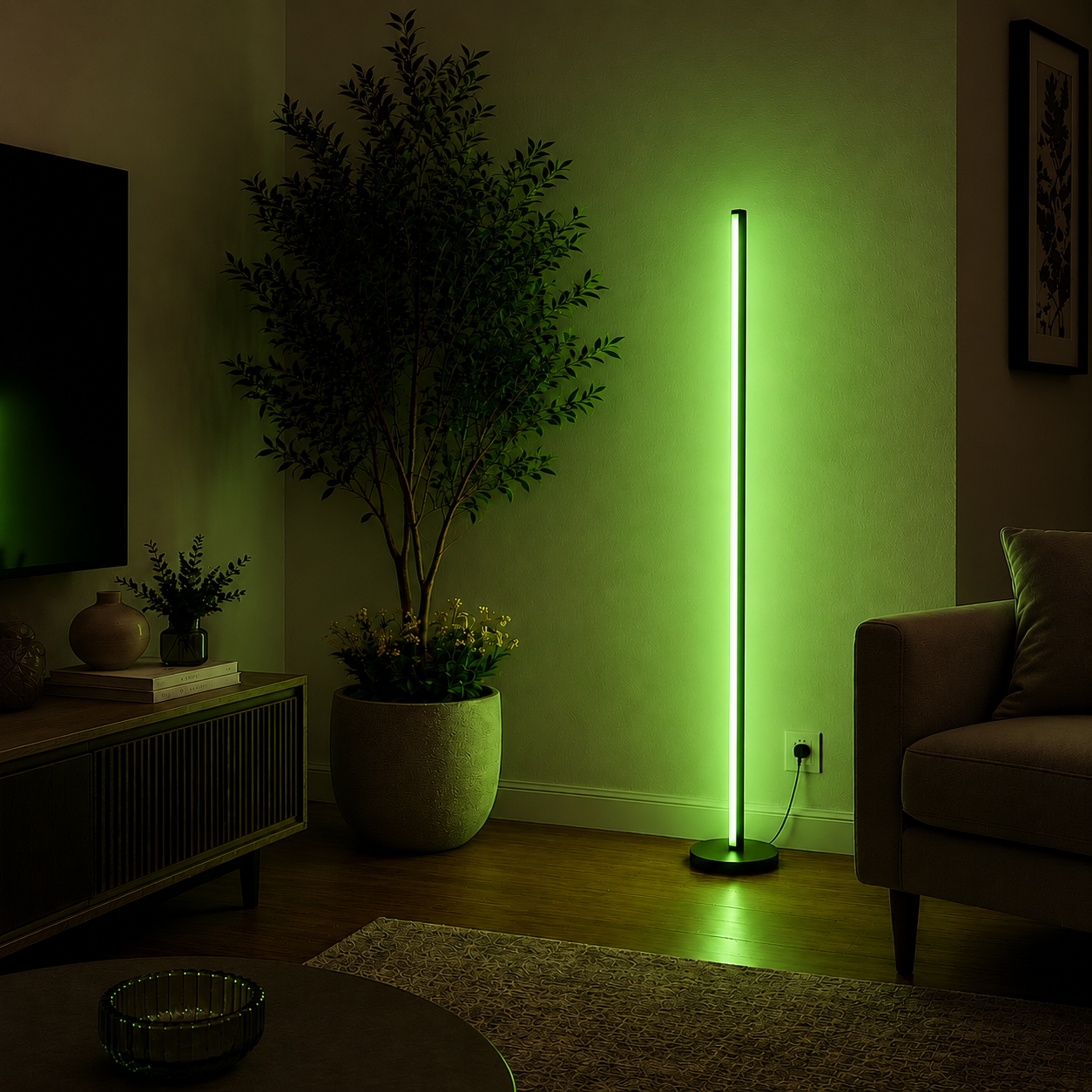 Nexus Renkli LED Lambader – RGB 16 Renk, 4 Mod, Uzaktan Kumandalı - 120 Cm