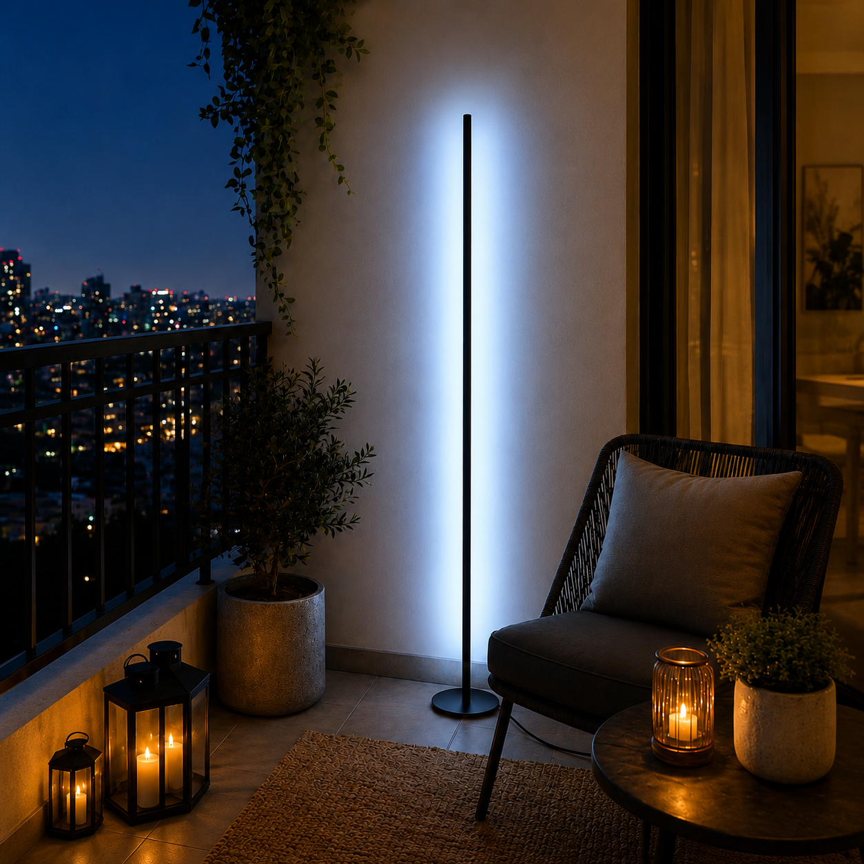 Nexus Renkli LED Lambader – RGB 16 Renk, 4 Mod, Uzaktan Kumandalı - 120 Cm