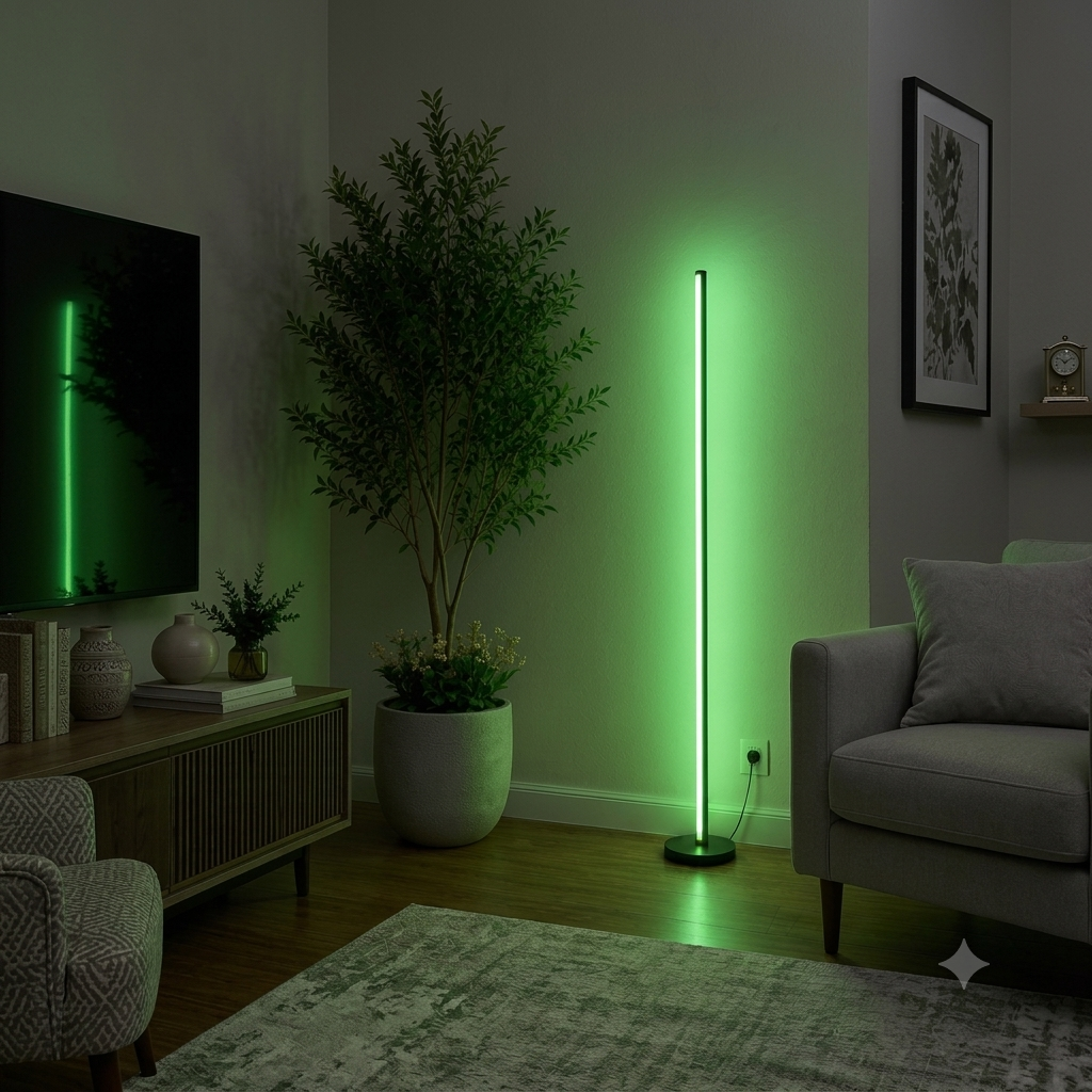 Phonix RGB Telefon Kontrollü Lambader – Sınırsız Renk, 22 Işık Modu - 120 Cm