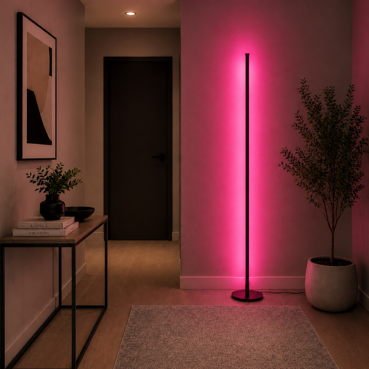 Nexus  Renkli LED Lambader – RGB 16 Renk, 4 Mod, Uzaktan Kumandalı - 150 Cm