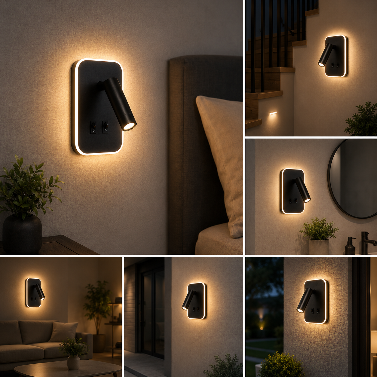 Tuvalu Led Aplik 3200K Günışığı Siyah Kasa