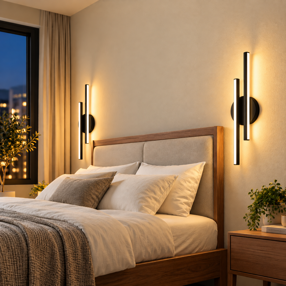 PARS Şarjlı Modern LED Duvar Apliği Günışığı Taşınabilir Usb
