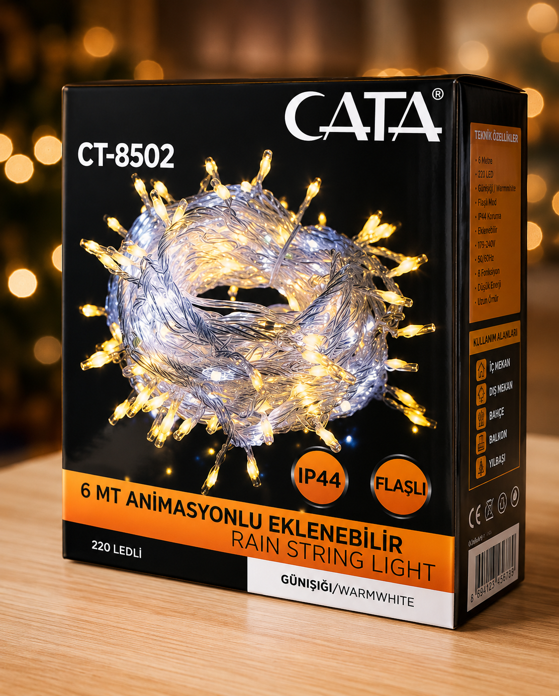 6 Metre Çift Renk LED Işık (3200K + 6500K) –  Animasyon Efektli, Dış Mekan CT8502