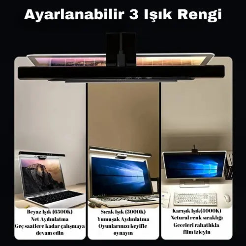 Monitör Üstü Akrobat Işık Çubuğu 33 cm