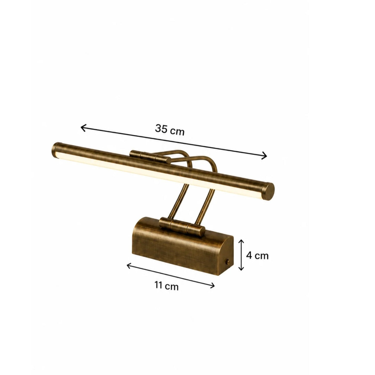Flüt Aplik / 35CM / Şarjlı LED Aplik / Type-C USB Kablosuz Duvar Lambası 8W Gün Işığı 3000K