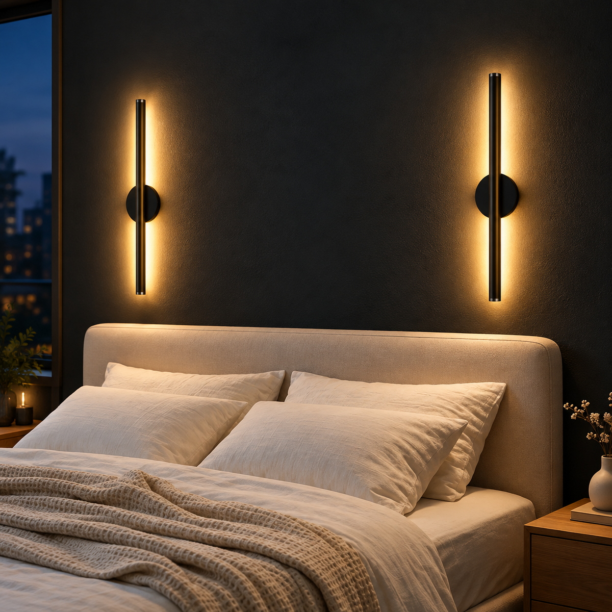 FENİX Şarjlı Modern LED Duvar Apliği Günışığı Taşınabilir Usb