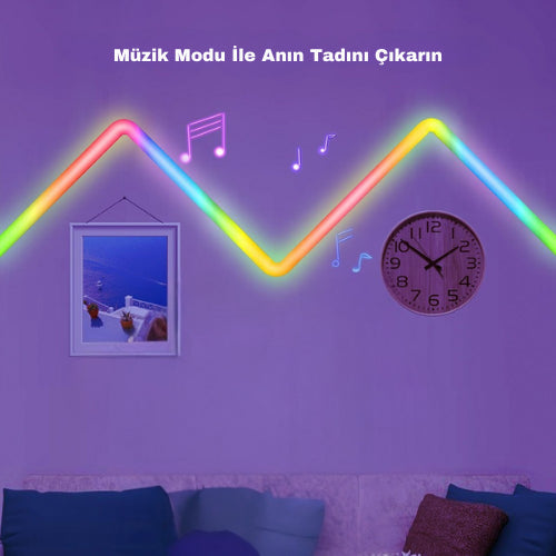 Tüp Led Birleştirilebilir RGB-IC Telefon ve Kumanda  Kontrollü