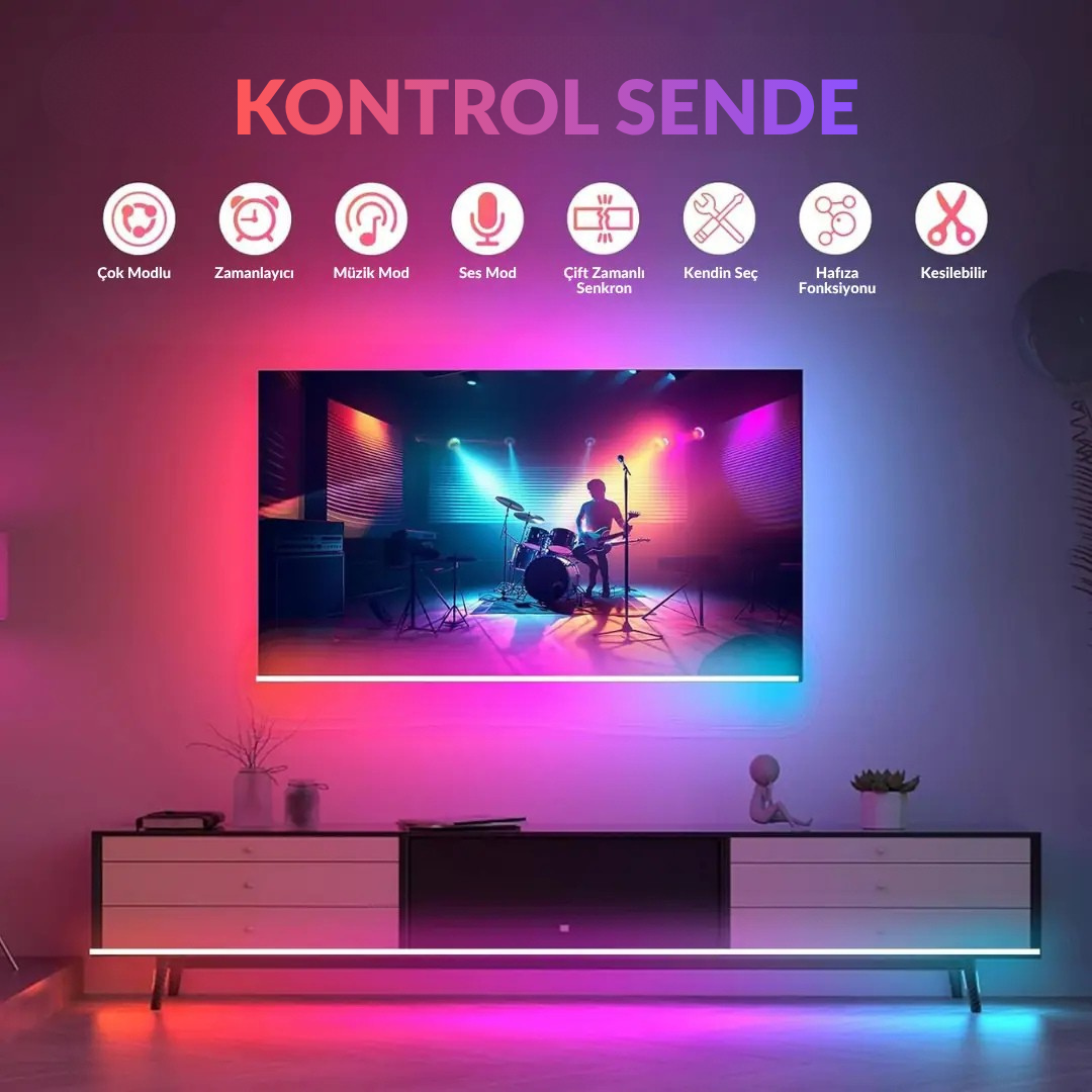 Glow T2 TV ARKASI AMBİYANS LED HDMI