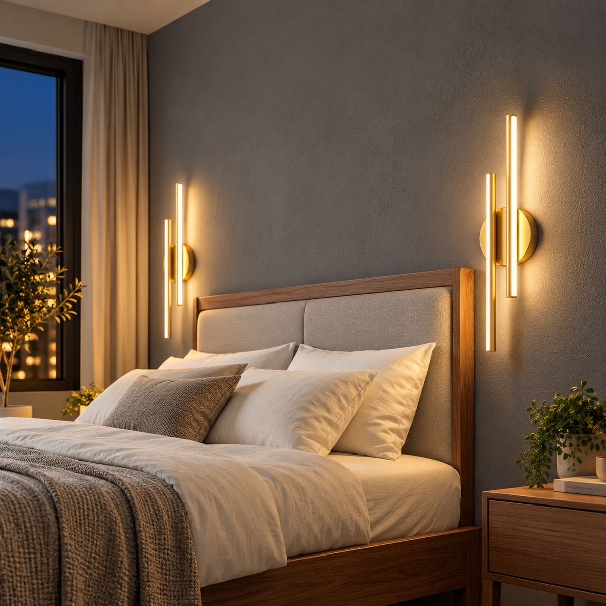 PARS Şarjlı Modern LED Duvar Apliği Günışığı Taşınabilir Usb