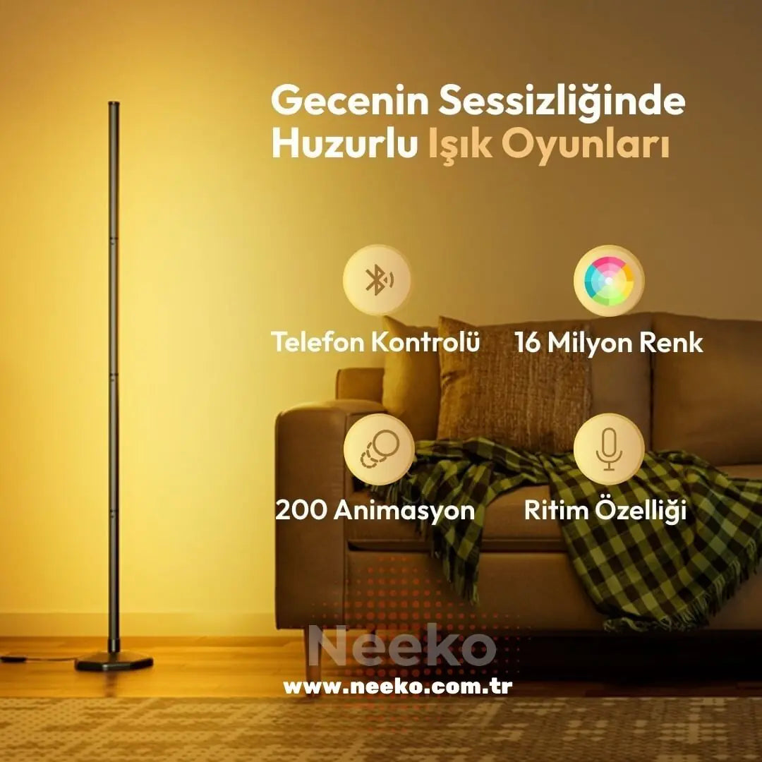 Glowix 2’li ARGB Lambader – 148 Işık Modu, 16+ Müzik Modu, Senkronize, Sınırsız Renk