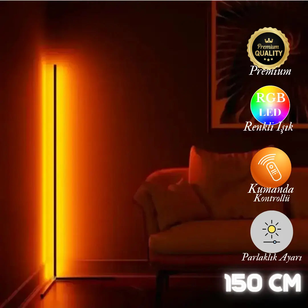 Noxen Kumandalı RGB Lambader – 16 Renk Seçeneği, 4 Dinamik Mod, Modern Lamba 150 Cm