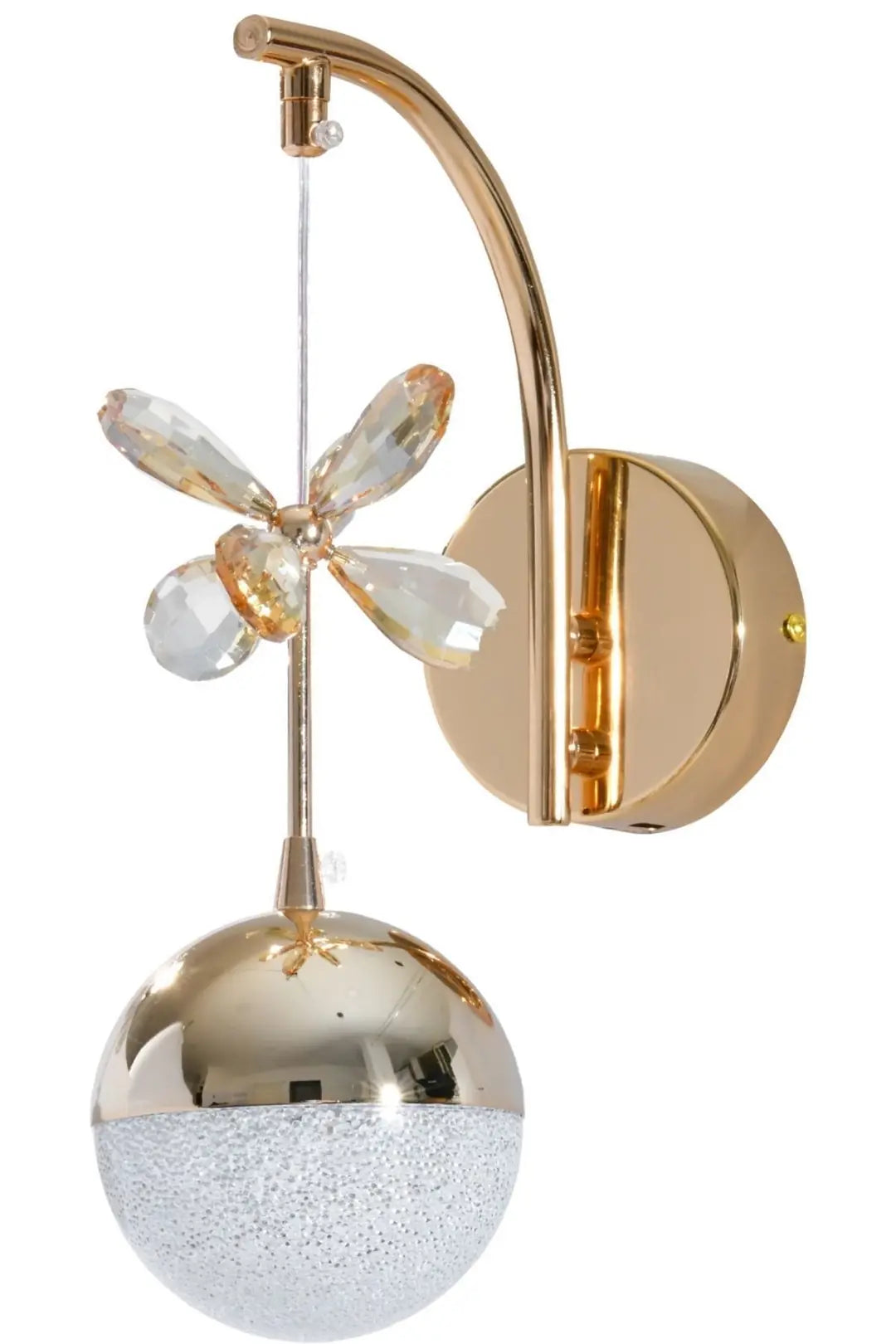 Liora Model Gold Kaplama Salon Mutfak Oturma Yatak Odası Duvar Şık Modern Led Aplik