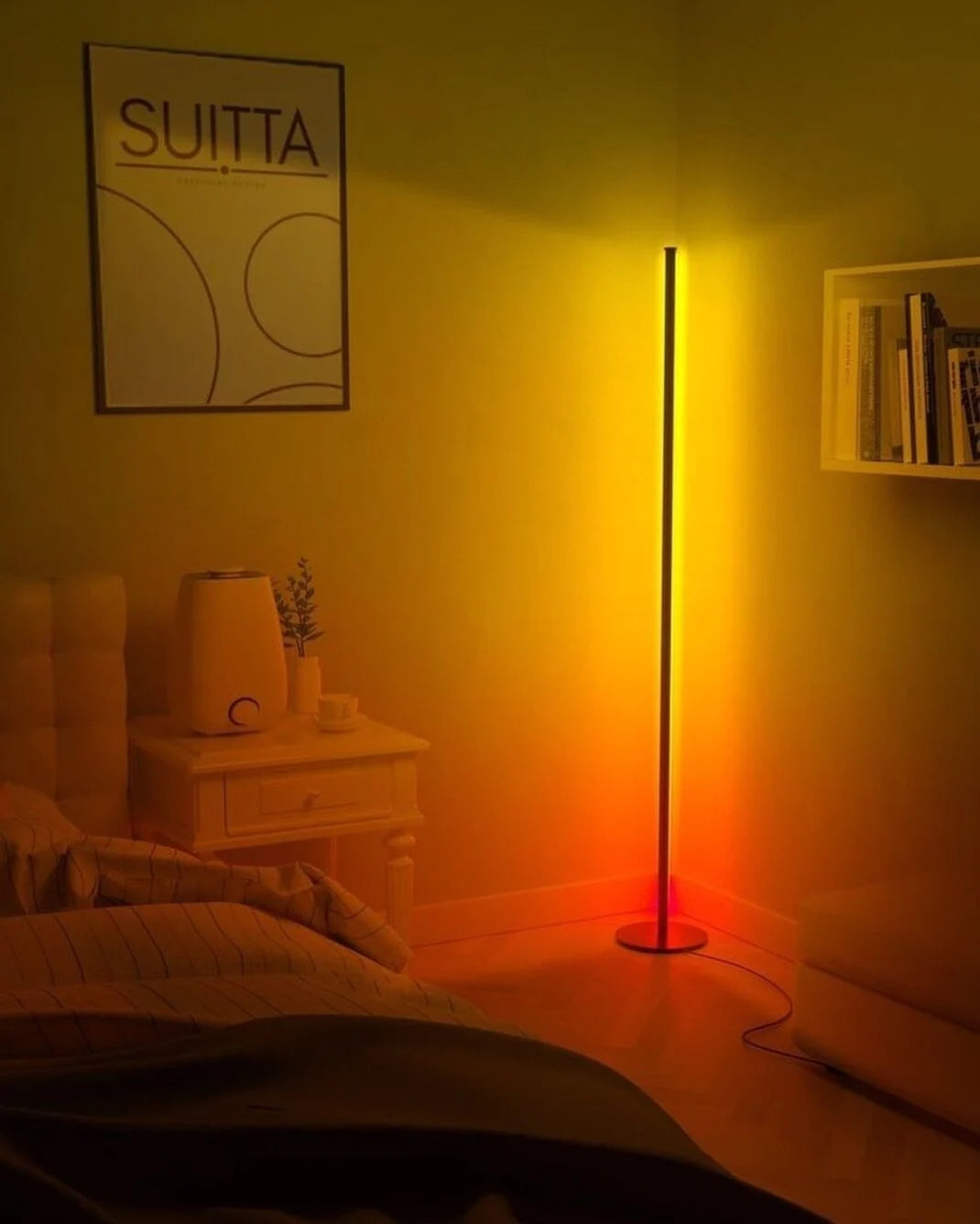 Ambiora Akıllı ARGB LED Lambader – Kumandalı, 56 Işık Modu ve 4 Sabit Renk - 150 Cm