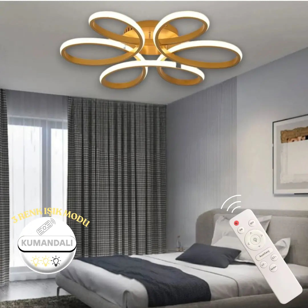 Linup Modern Plafonyer Tavana Sıfır KUMANDALI Power LED 3 RENK