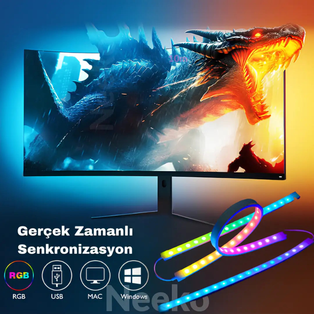 Pc Senkron Ambilight  Ölçü Seçenekli