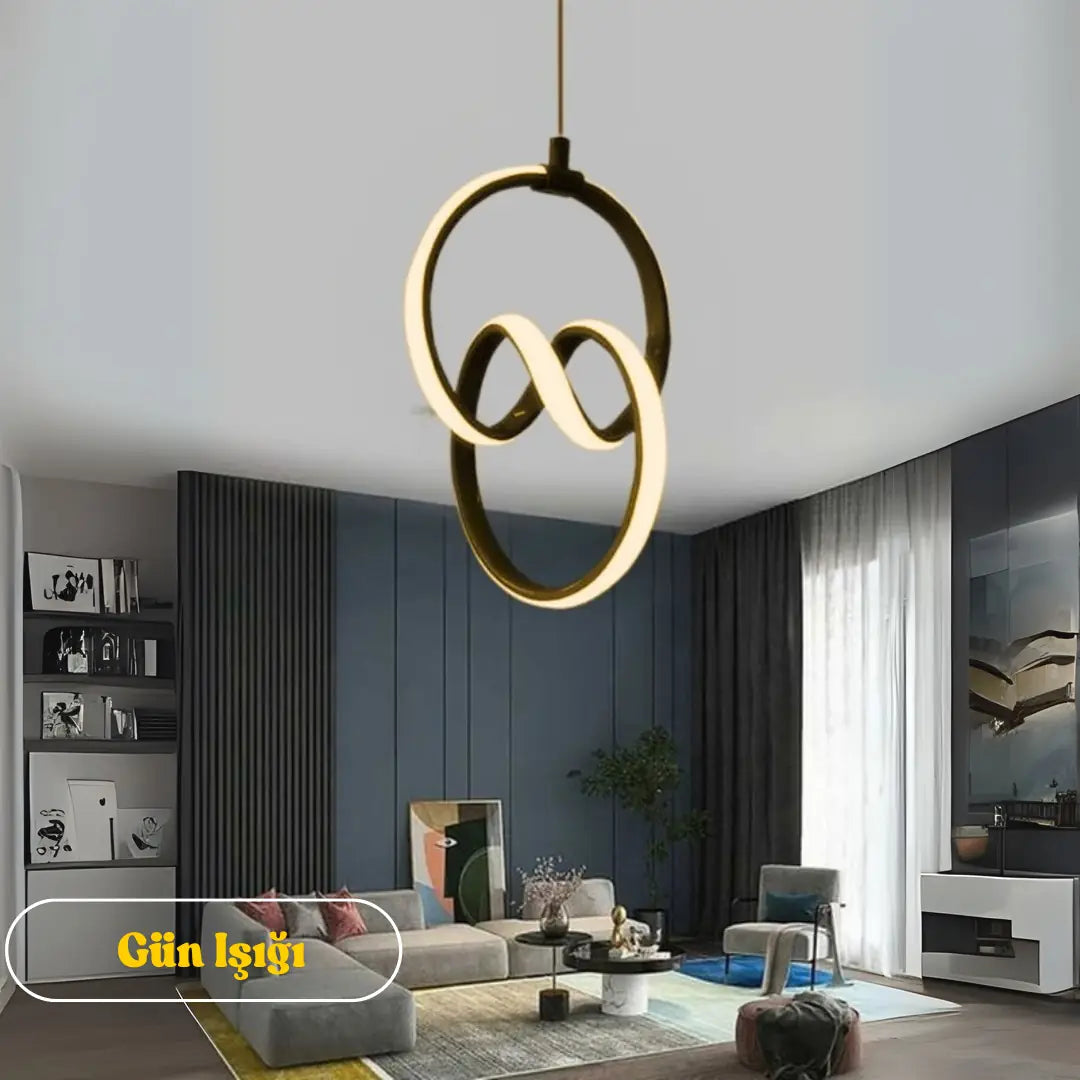 Modern Emily Tekli Sarkıt LED Power Ledli SİYAH KASA - GÜN IŞIĞI