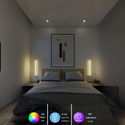 Duolux 2’li RGB LED Lambader – Kumandalı, Dimlenebilir, 16 Renk ve 4 Işık Modu