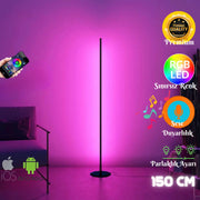 Phonix RGB Telefon Kontrollü Lambader – Sınırsız Renk, 22 Işık Modu - 150 Cm