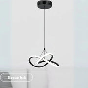 Modern Bonna Tekli Siyah Sarkıt LED Beyaz Power Ledli SİYAH KASA BEYAZ IŞIK