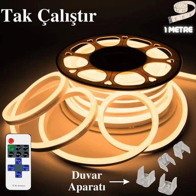 Rayza Neon Esnek Şerit Led Tak Çalıştır Kumandalı - Dimmer- Gün Işığı (ÖLÇÜ SEÇENEĞİ)