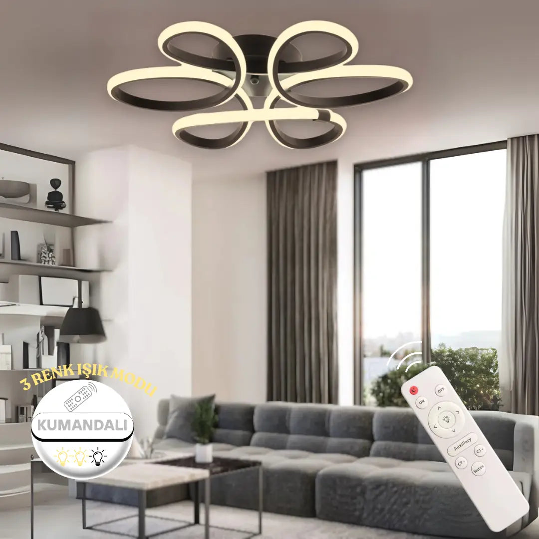 Linup Modern Plafonyer Tavana Sıfır KUMANDALI Power LED 3 RENK