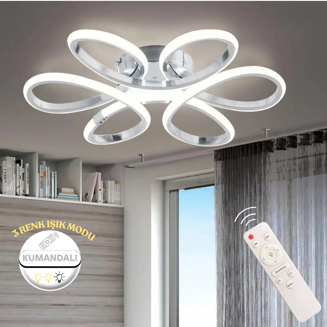 Linup Modern Plafonyer Tavana Sıfır KUMANDALI Power LED 3 RENK