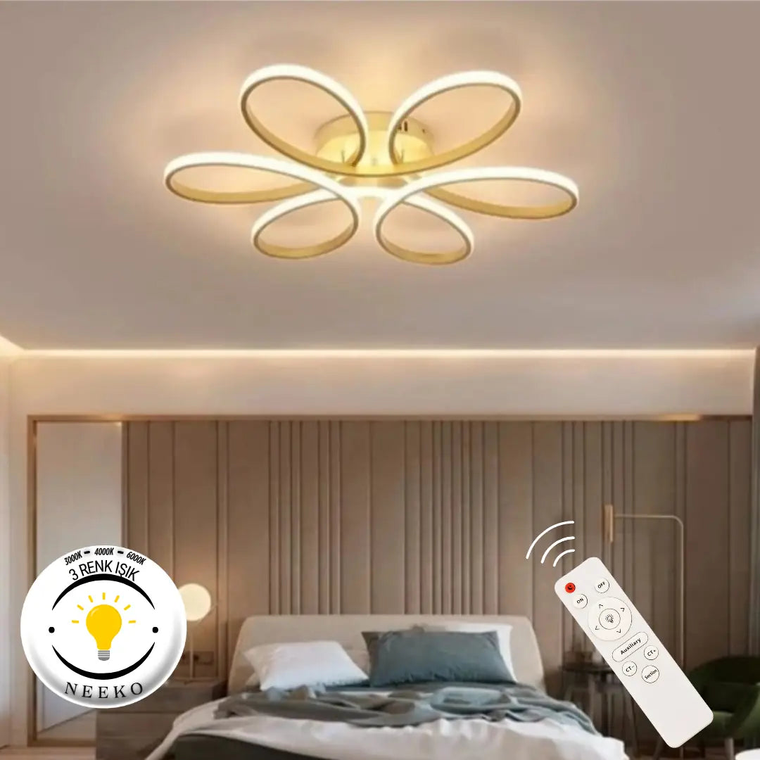 Nipul Modern Plafonyer Tavana Sıfır Power Led 3 RENK - KUMANDALI