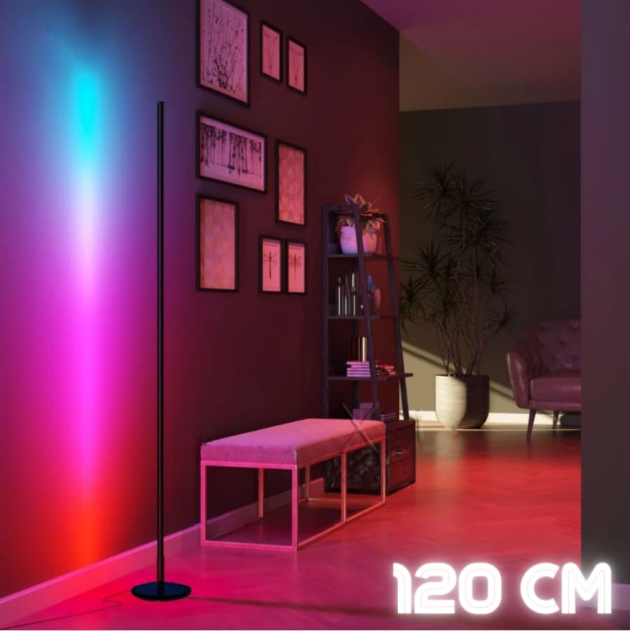 Ambiora Akıllı ARGB LED Lambader – Kumandalı, 56 Işık Modu ve 4 Sabit Renk - 120 Cm