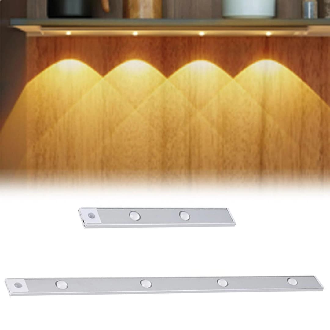 HAREKET SENSÖRLÜ 3 RENKLİ  DEKORATİF ŞARJLI APLİK  TAŞINABİLİR  BEYAZ  KASA ( ÖLÇÜ SEÇENEKLİ )