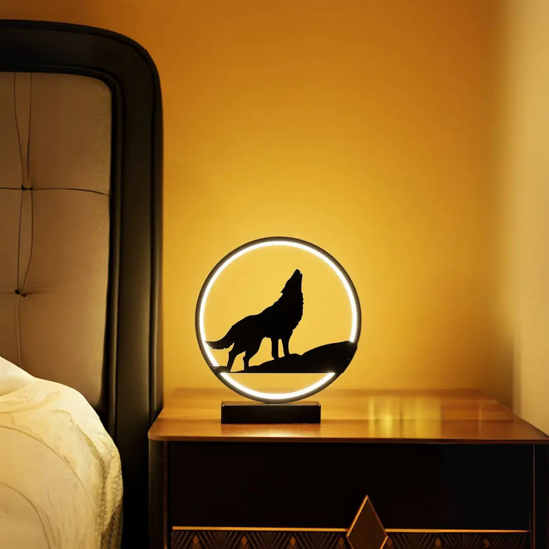 Kurt LED Işıklı Masa Lambası  Dekoratif Gece Lambası