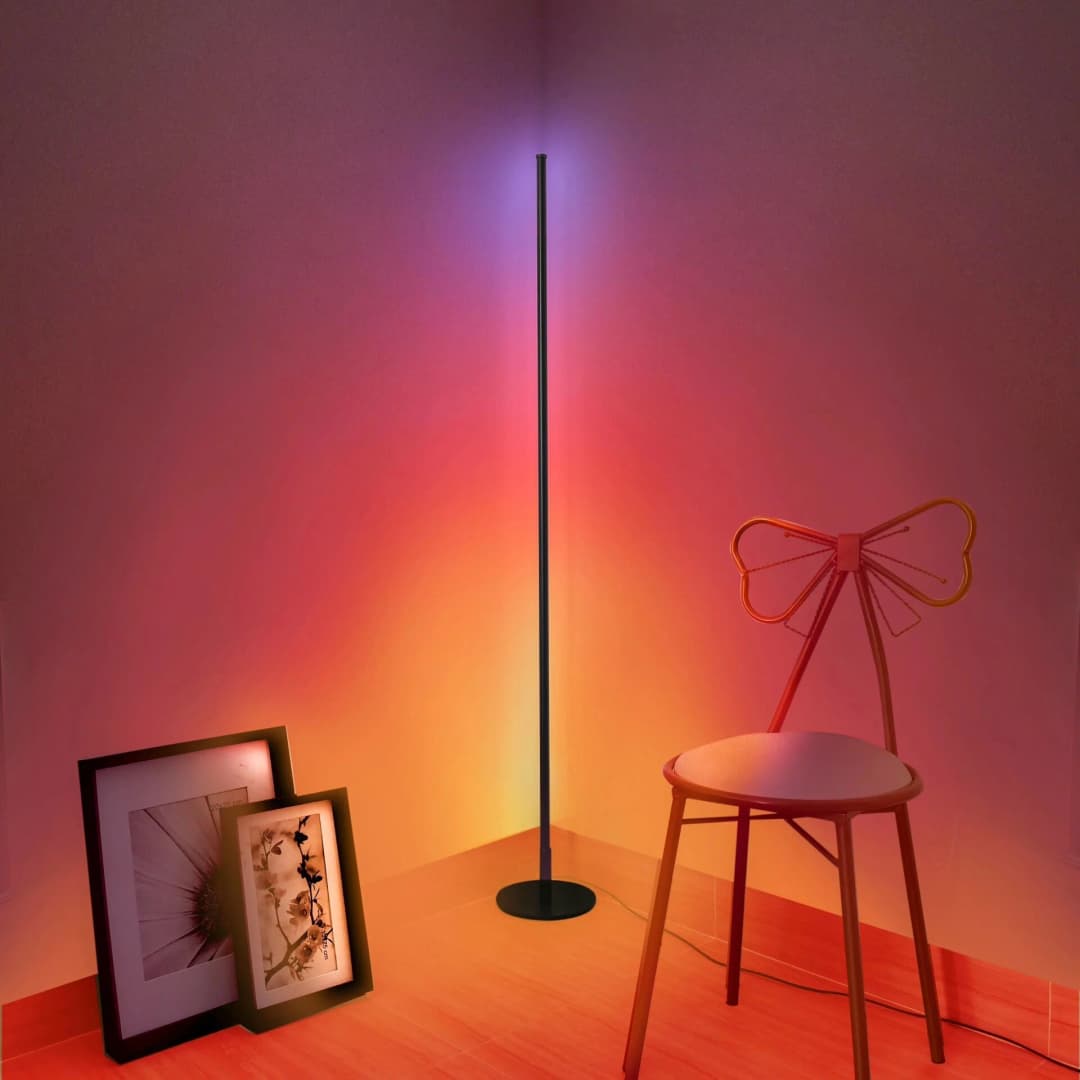 Ambiora Akıllı ARGB LED Lambader – Kumandalı, 56 Işık Modu ve 4 Sabit Renk - 120 Cm