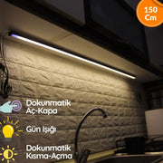 Mutfak Tezgah Üstü Dokunmatik Led Bar Aydınlatma GÜN IŞIĞI 150cm