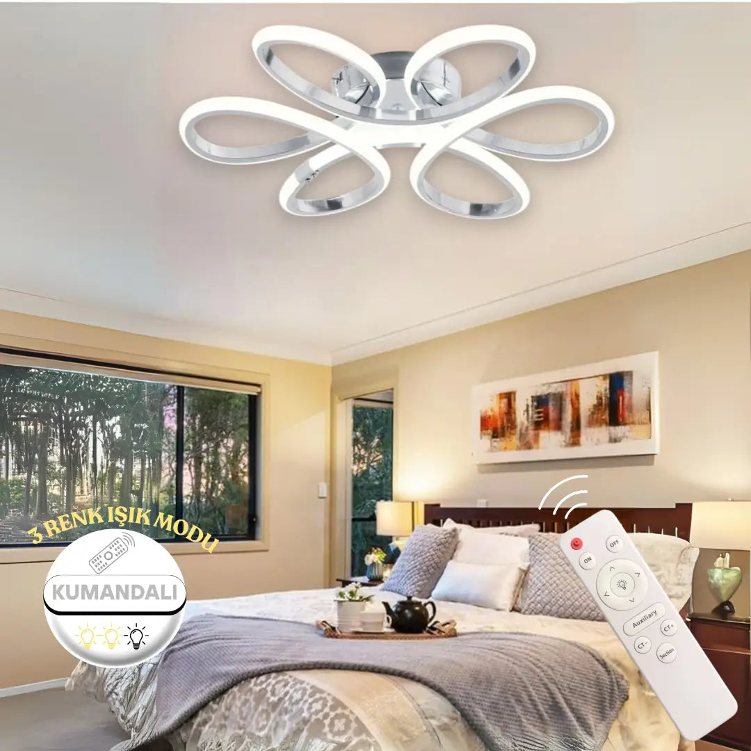 Linup Modern Plafonyer Tavana Sıfır KUMANDALI Power LED 3 RENK