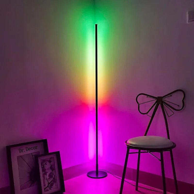 Ambiora Akıllı ARGB LED Lambader – Kumandalı, 56 Işık Modu ve 4 Sabit Renk - 150 Cm