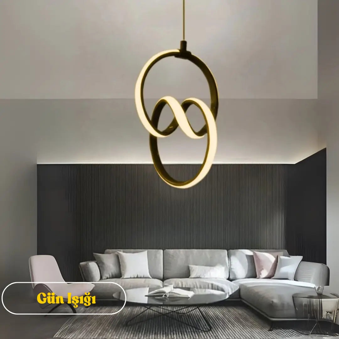 Modern Emily Tekli Sarkıt LED Power Ledli SİYAH KASA - GÜN IŞIĞI