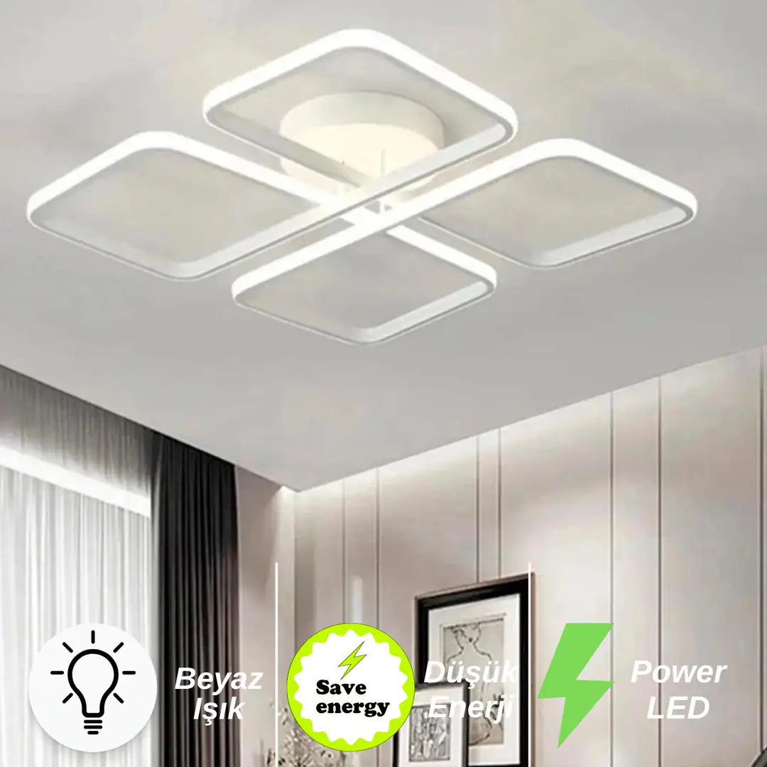 Novem Plafonyer Ultra Süper Power Ledli Tava Sıfır Avize BEYAZ IŞIK