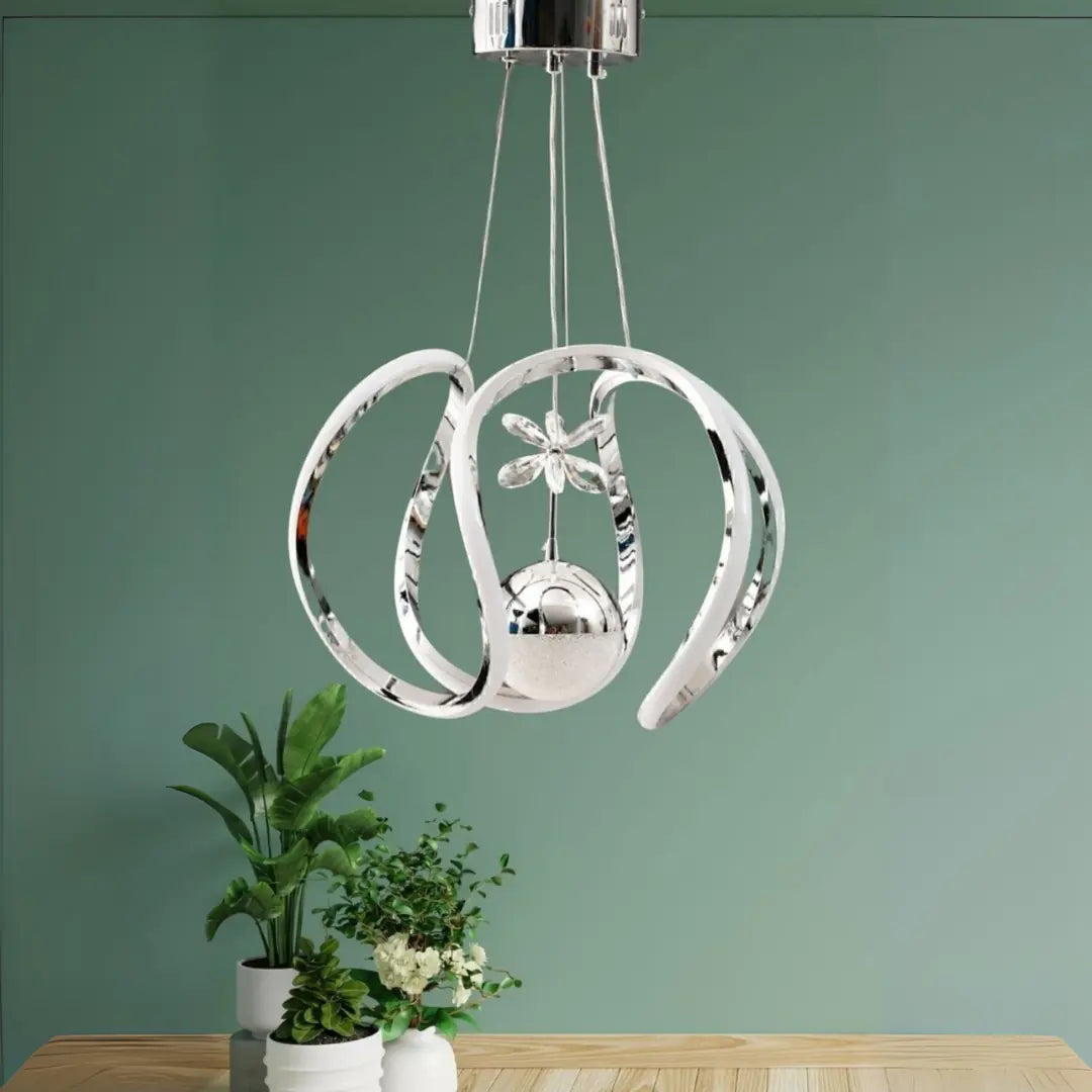 MİLOS Kumandalı 3 Renk Dimmerli LED Sarkıt Avize – Modern Krom Kaplama