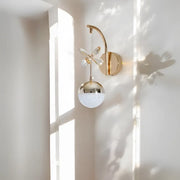 Liora Model Gold Kaplama Salon Mutfak Oturma Yatak Odası Duvar Şık Modern Led Aplik