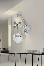 Liora Model Krom Kaplama Salon Mutfak Oturma Yatak Odası Duvar Şık Modern Led Aplik