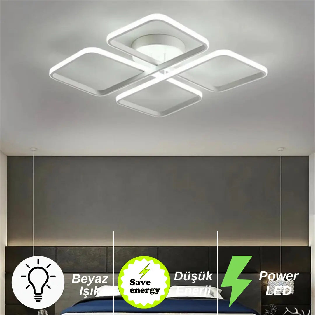 Novem Plafonyer Ultra Süper Power Ledli Tava Sıfır Avize BEYAZ IŞIK