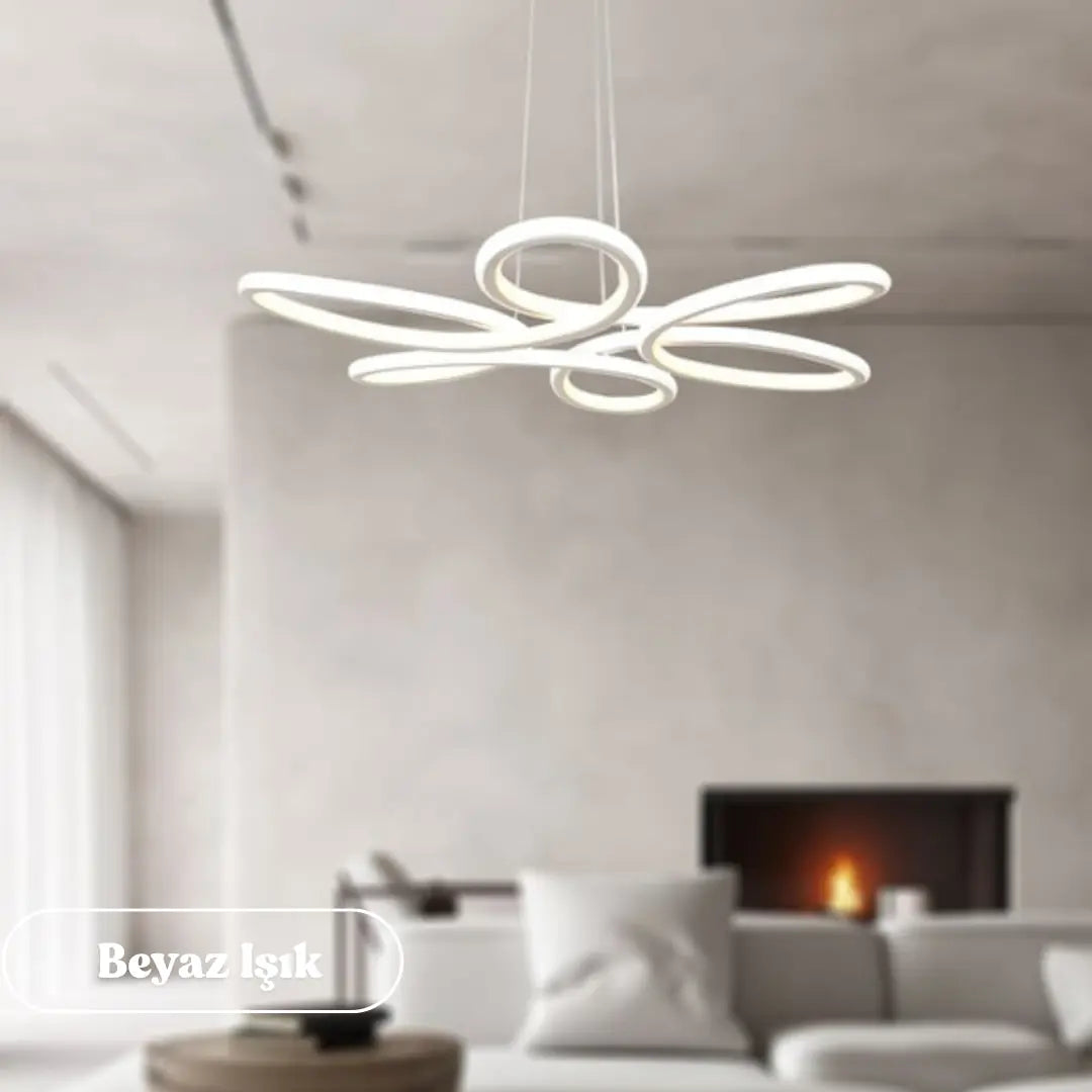 Nipul Modern Sarkıt Avize Beyaz Power Led BEYAZ IŞIK