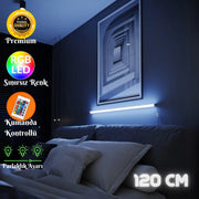 Zyra Kumandalı RGB Lambader – 16 Renk Seçeneği, 4 Dinamik Işık Modu, Dekoratif LED Lamba 120 CM
