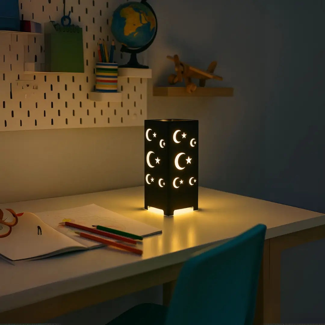 Ay Yıldız LED Işıklı BJK Masa Lambası  Dekoratif Gece Lambası