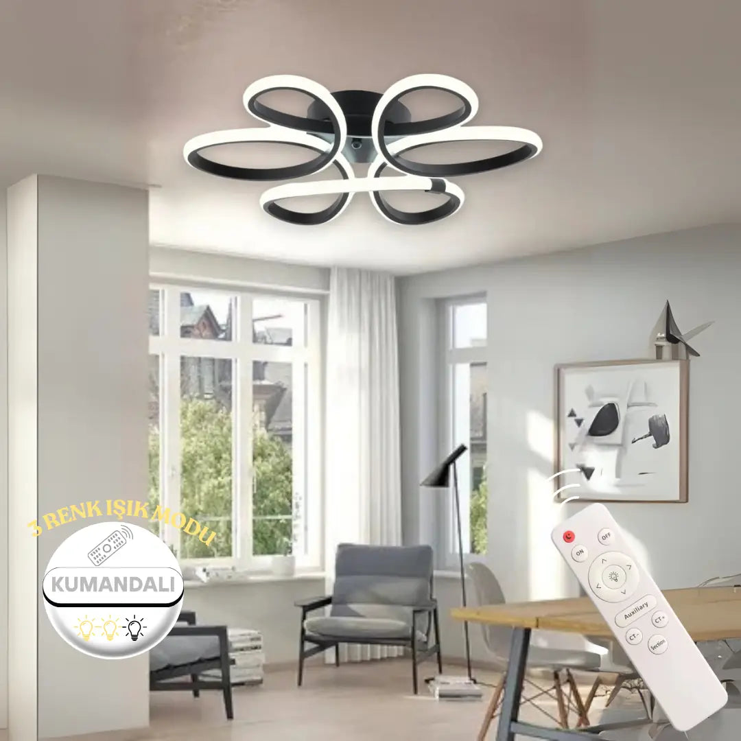 Linup Modern Plafonyer Tavana Sıfır KUMANDALI Power LED 3 RENK