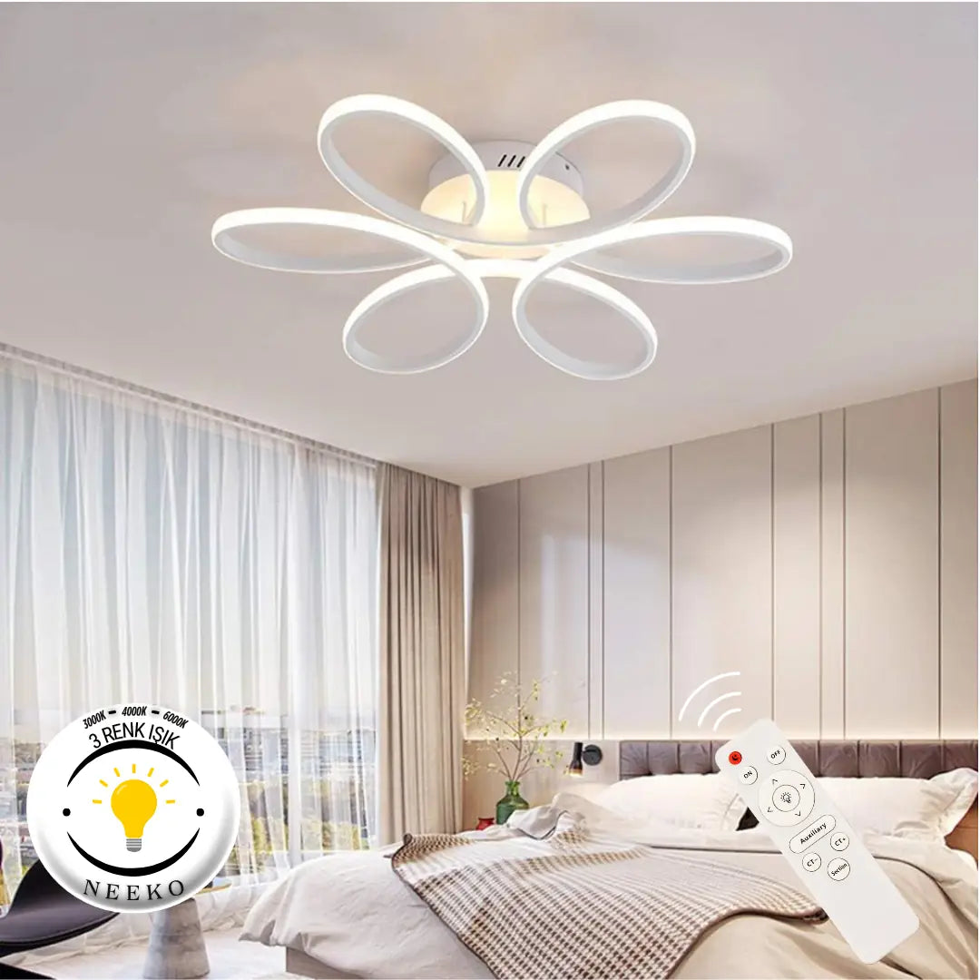 Nipul Modern Plafonyer Tavana Sıfır Power Led 3 RENK - KUMANDALI