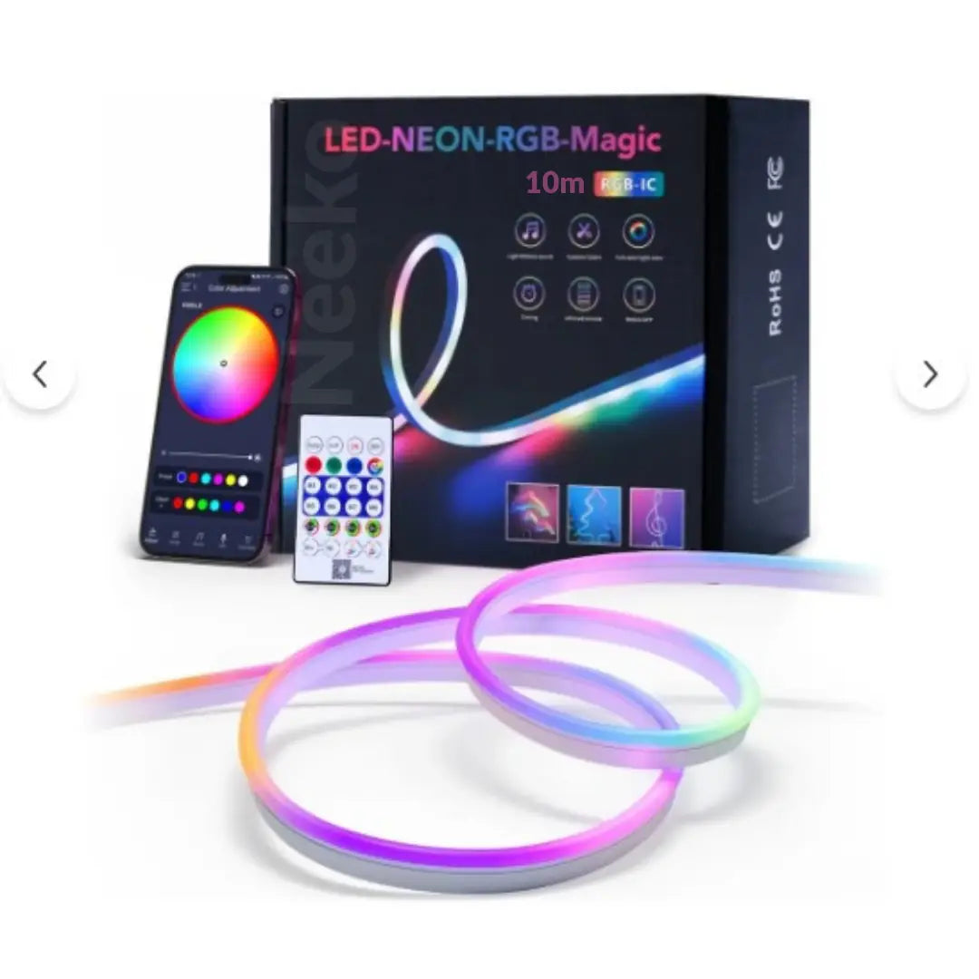 10 metre USB Şerit NEON LED Animasyonlu Kumandalı Ve Telefon Kontrollü  Argb