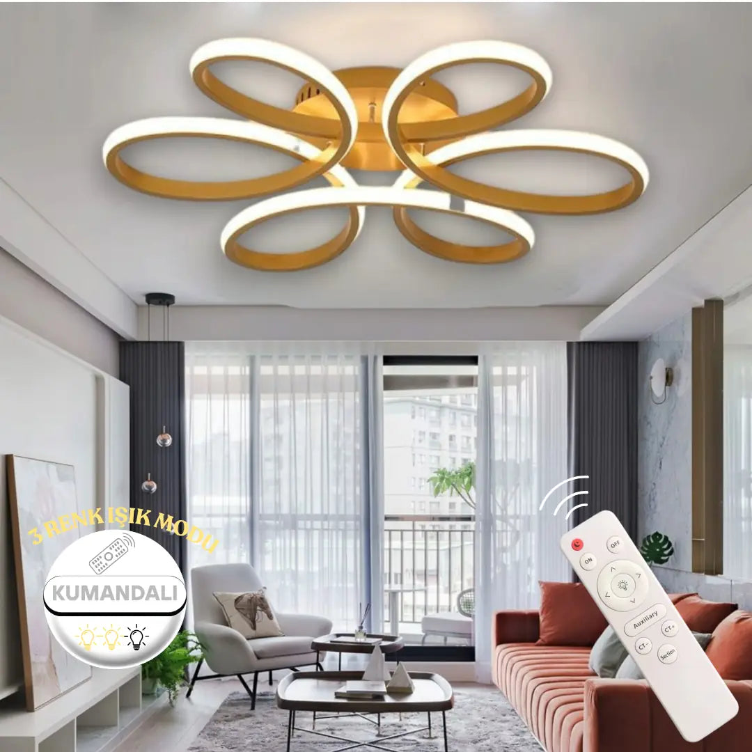 Linup Modern Plafonyer Tavana Sıfır KUMANDALI Power LED 3 RENK